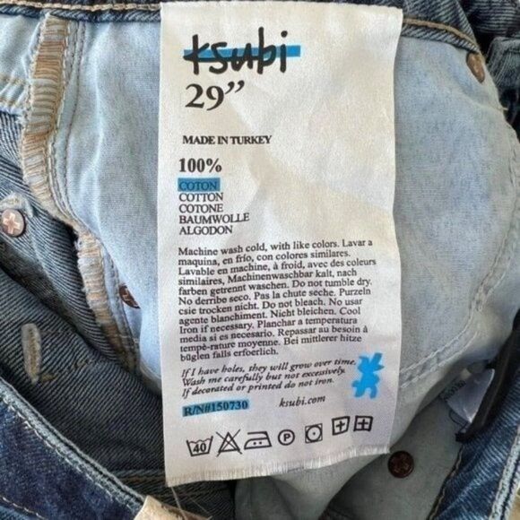 Ksubi Brooklyn Jean Bluebell Jeans Size 29 NWT - Picture 7 of 10
